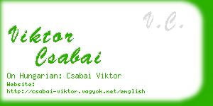 viktor csabai business card